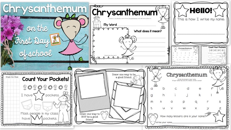 Ideas for Using Chrysanthemum on the First Day of School {FREEBIE
